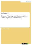 Directors´ Dealings und Finanzmarktkrise - Eine empirische Untersuchung