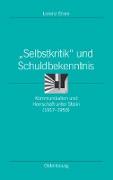 'Selbstkritik' und Schuldbekenntnis