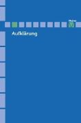 Aufklärung, Band 14: Aufklärung und Anthropologie