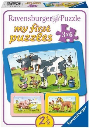 Ravensburger Kinderpuzzle - 06571 Gute Tierfreunde - my first puzzle mit 3x6 Teilen - Puzzle für Kinder ab 2,5 Jahren