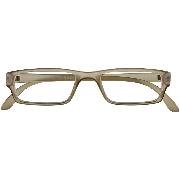 Brille. ACTION G49300 grau-matt Kunststoff-Halbbrille +2.50 dpt