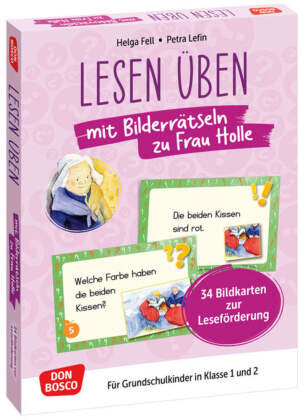 Lesen üben mit Bilderrätseln: Frau Holle. 34 Bildkarten zur Leseförderung