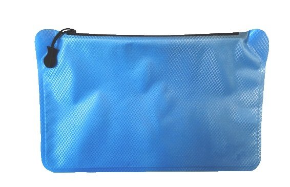 Scrap2bag - hellblau, Tasche mit Reissverschluss aus Wickelfisch-recycelten-Restmaterialien, RSRC90004