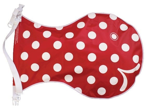 Wickelfisch medium (M), rot gepunktet; 71 cm, 16 L. RSFM20012. Ideal für Erwachsene. Hergestellt aus recyceltem Material