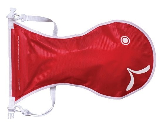 Wickelfisch klein (S), rot (für Wertsachen); Durchmesser 25 cm, Volumen 3 Liter. RSFS30009. Hergestellt aus recyceltem Material