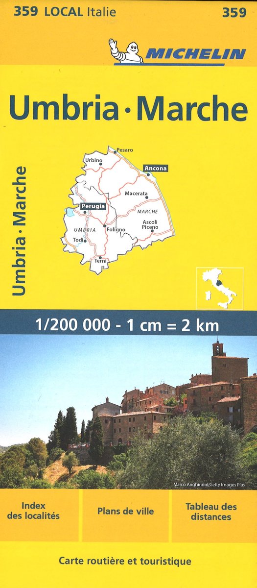 Umbria, Marche. 1:200'000, 11.1 Auflage 2023