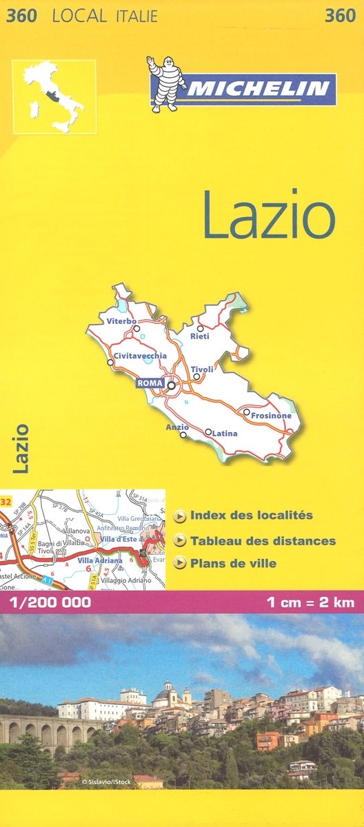 Lazio. 1:200'000 - Index des localités, Tableau des distances, Plans de ville, 9. Auflage 2018