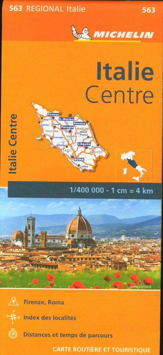 Italie Centre. 1:400'000 - Planz de Firenze, Roma, 18.1 Auflage, 2022