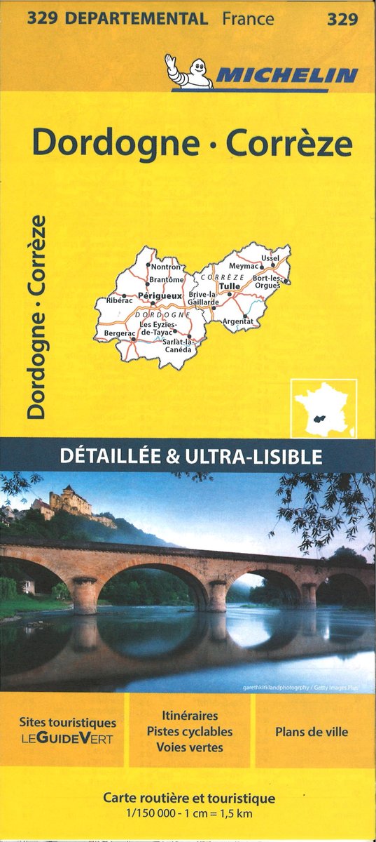 Corrèze, Dordogne. 1:150'000, 18.1. Auflage, 2023