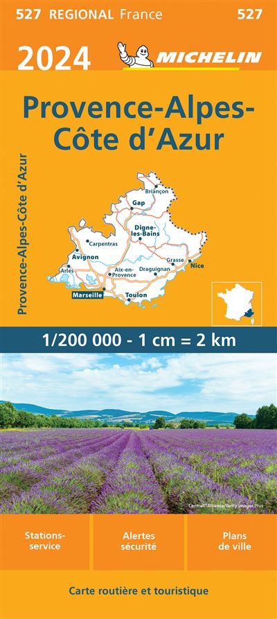 Provence-Alpes-Côte d'Azur 2024, 1:200'000; Michelin 527