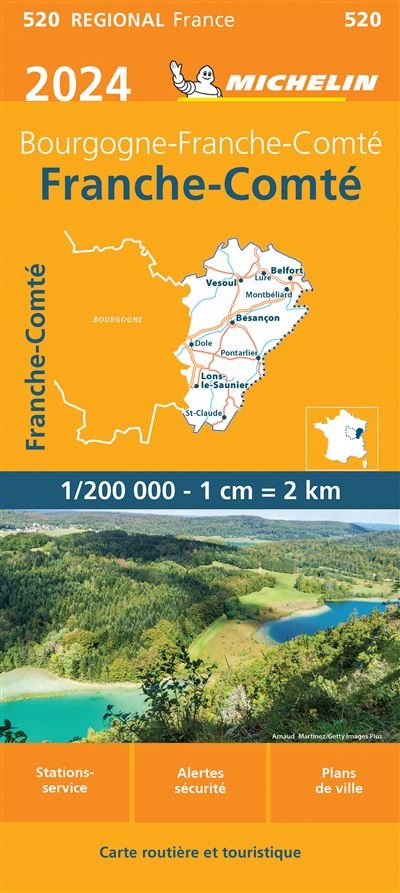 Franche-Comté 2024, 1:200'000; Michelin 520