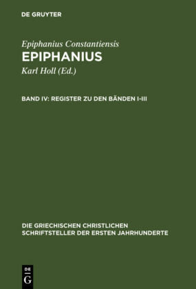 Register zu den Bänden I-III - Epiphanius Constantiensis: Epiphanius