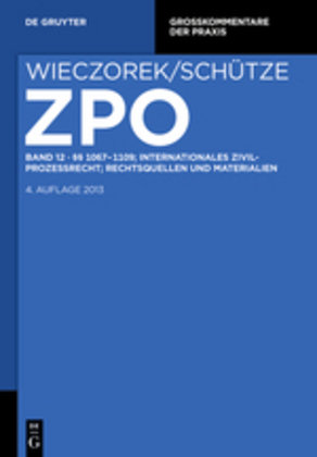 §§  1067-1109; Internationales Zivilprozessrecht; Rechtsquellen und Materialien - Zivilprozessordnung und Nebengesetze