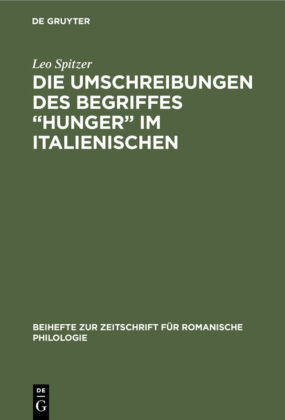 Die Umschreibungen des Begriffes 'Hunger' im Italienischen