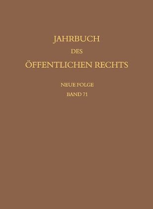 Jahrbuch des öffentlichen Rechts der Gegenwart. Neue Folge