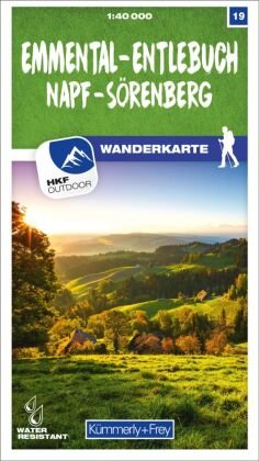 Kümmerly+Frey Wanderkarte 19 Emmental, Entlebuch 1:40.000