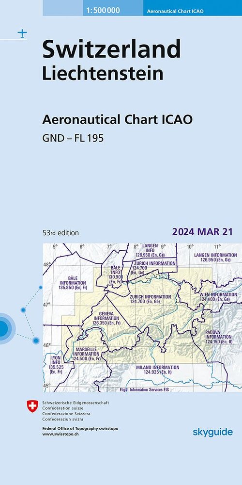 Switzerland / Lichtenstein. 1:500'000