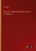 Mary and Charles Lamb: Poems, Letters, and Remains