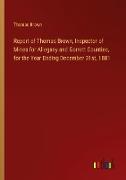 Report of Thomas Brown, Inspector of Mines for Allegany and Garrett Counties, for the Year Ending December 31st, 1881