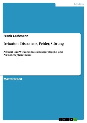 Irritation, Dissonanz, Fehler, Störung