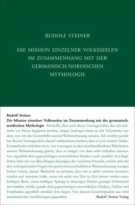 Die Mission einzelner Volksseelen im Zusammenhange mit der germanisch-nordischen Mythologie