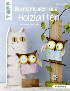 Bunte Figuren aus Holzlatten