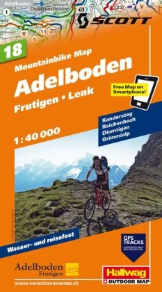 Hallwag Mountainbike-Karte 18 Adelboden 1:40.000