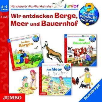 Wir entdecken Berge, Meer und Bauernhof, 3 Audio-CDs