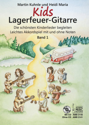 Kids Lagerfeuer-Gitarre, m. Audio-CD Bd.1