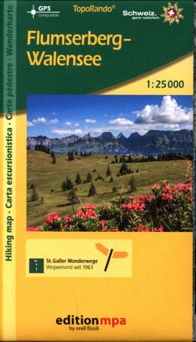 Flumserberg - Walensee. Wanderkarte / Carte pédestre. 1:25´000